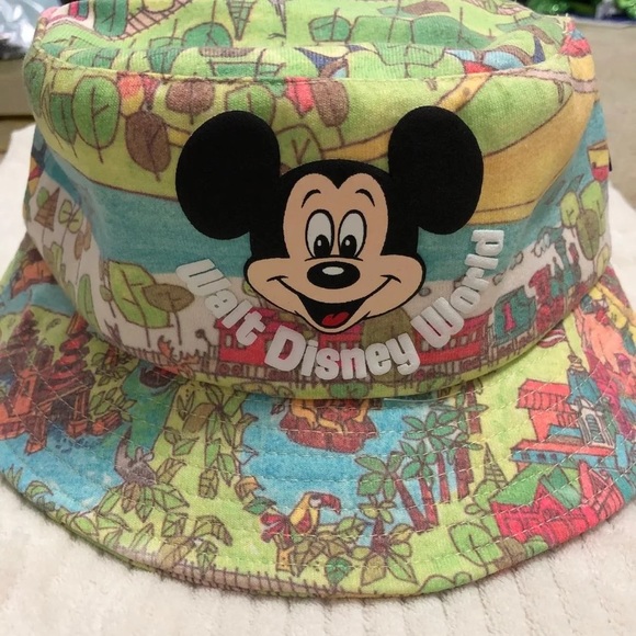 NWT Disney World 50th Vault Spirit Jersey Retro Magic Kingdom Map Bucket Hat - Picture 1 of 4